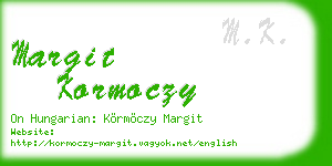 margit kormoczy business card